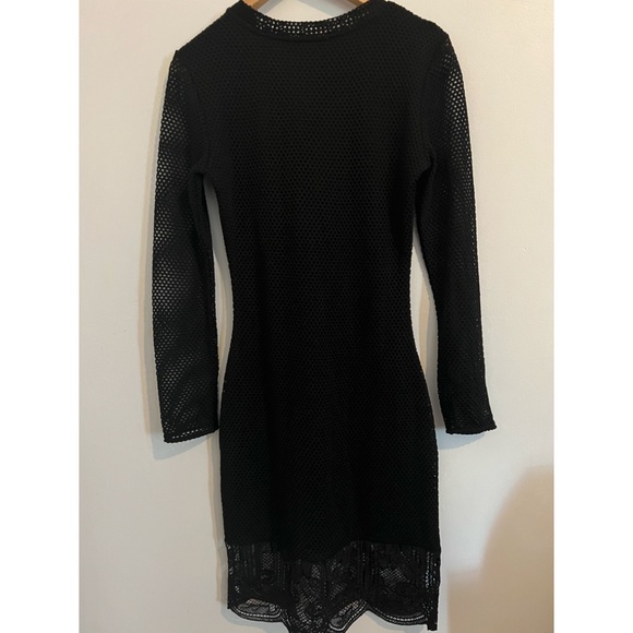 Zara Lace and Mesh Dress in Black - Size Medium - Picture 6 of 6
